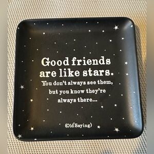 Good Friends Are Like Stars Black Decorative Tray - Inspirational Home Accent